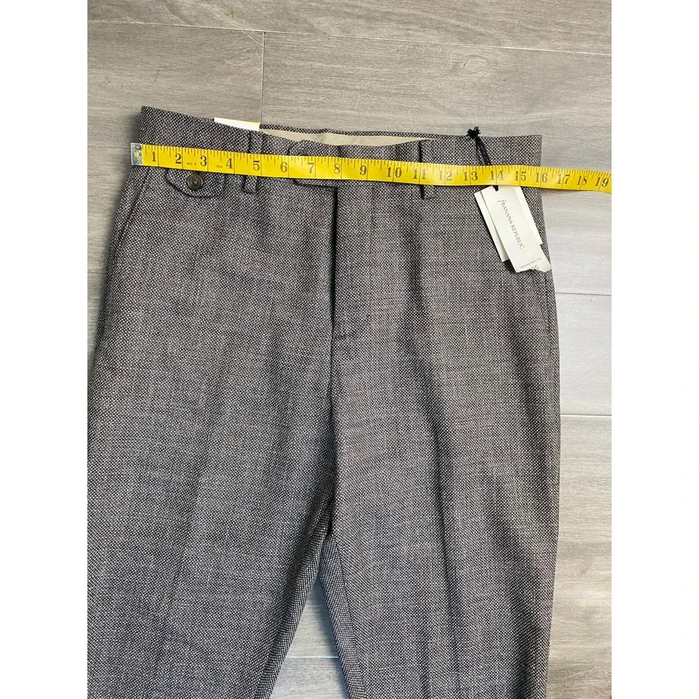 $450 Banana Republic Suit 42S Jacket 30x29 Pant Marzotto Havana Herringbone
